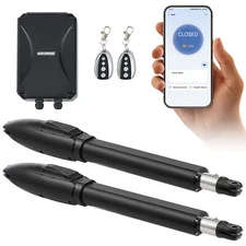 CO-Z Automatic Dual Swing Gate Opener Kit App Control for 660lb Gates