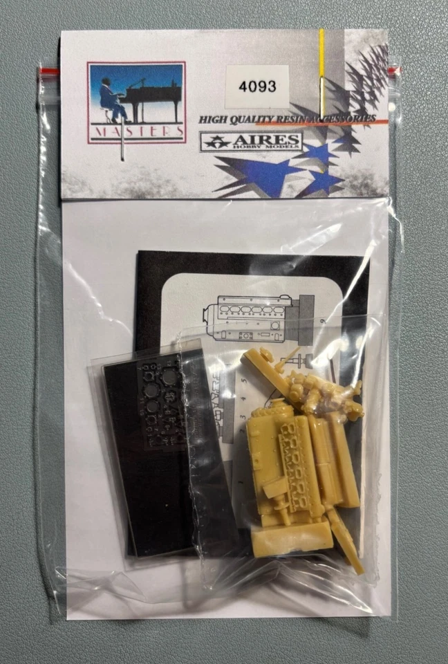 AIRES HOBBY MODELS 4093 - DAIMLER BENZ DB-601A ENGINE - 1/48 RESIN KIT - Immagine 2 di 3