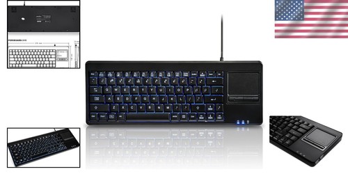 Multimedia USB Backlit Keyboard with Convenient Touchpad and Dual USB 2.0 Ports - Picture 2 of 10