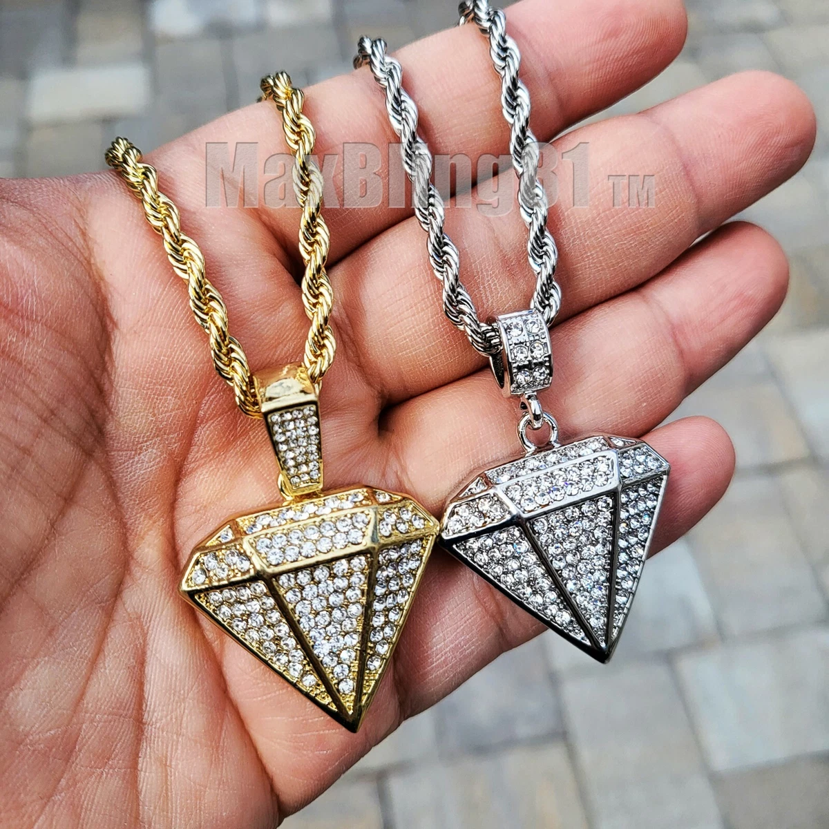 Diamond shaped pendant deals