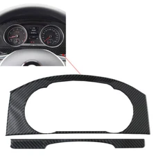 Real Carbon Fiber Steering Wheel Dashboard Panel Trim Fits 15-20 Golf MK7