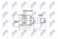 NTY Gelenksatz, Antriebswelle NPW-SU-003 FüR Suzuki