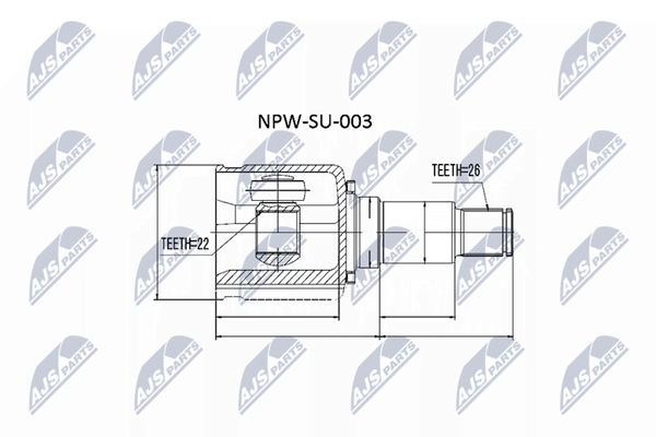NTY Gelenksatz, Antriebswelle NPW-SU-003 FüR Suzuki-image