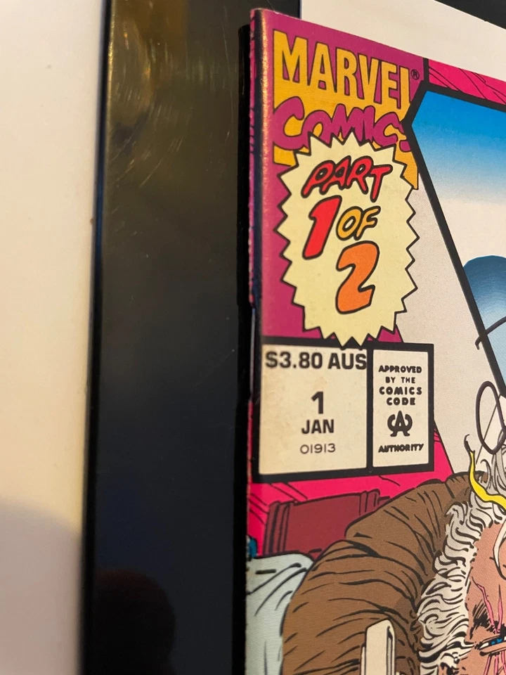 CABLE- BLOOD AND METAL #1, MARVEL Aug 11, 92/Oct 92, Australian NPV signed 1x - Image 4 of 4