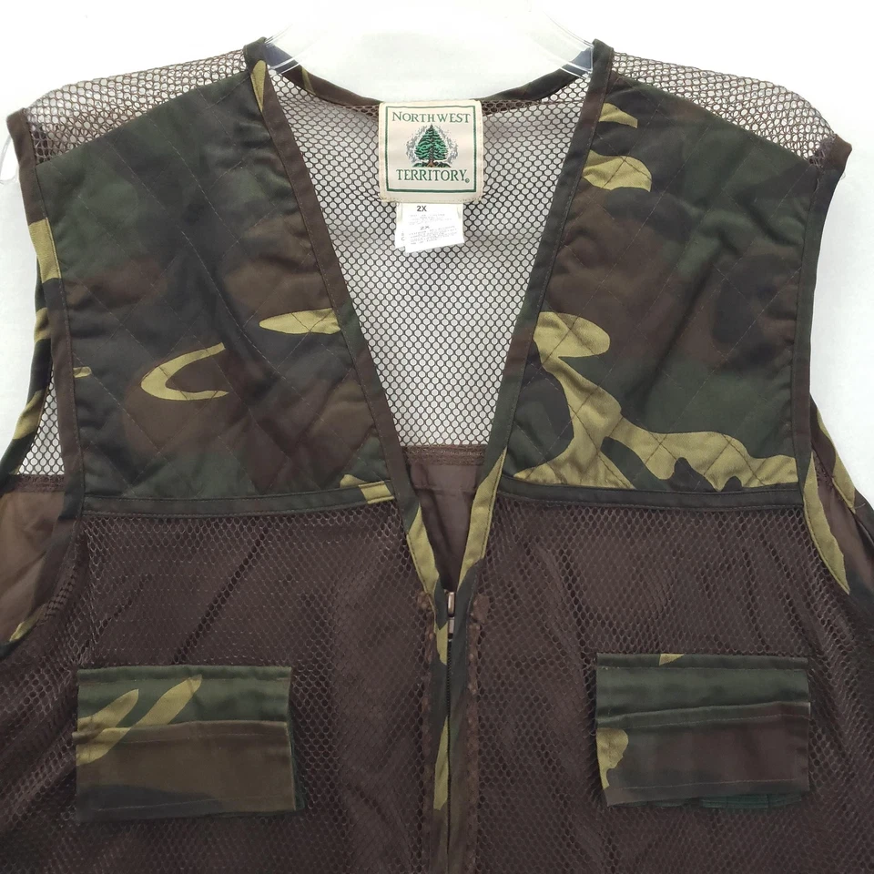 Northwest Territory Vest Mens 2XL Camo Padded Utility Hunting Fishing - Image 3 of 4