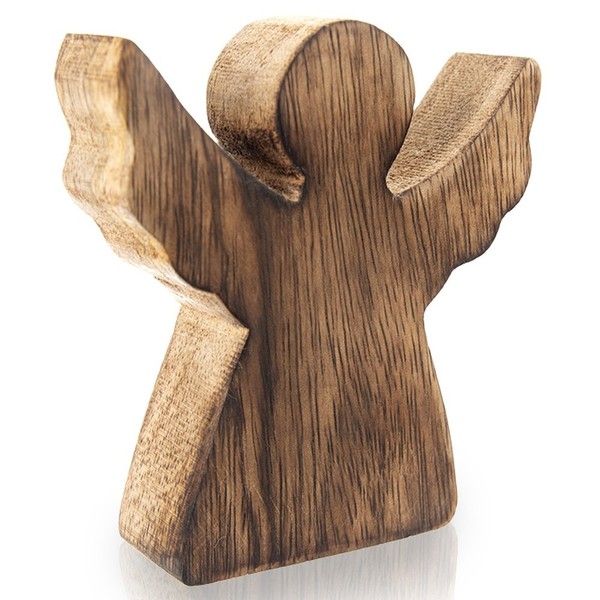 Dekofigur Holzfigur Engel Mangoholz 10Cm Weihnachten Dekoration Geschenkidee-image