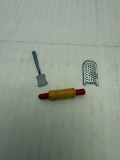 Vintage Miniature Plastic Dollhouse Kitchen Utensils Lot 3 Pieces
