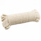 100 Ft Heavy Duty Braided Cotton Clothesline Rope #6 Indoor Outdoor Utility Cord