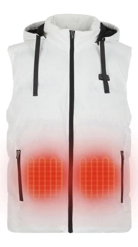 HELIOS PAFFUTO HEATED VEST – UNISEX - SIZE: L - WHITE - Battery not included - product listing photo