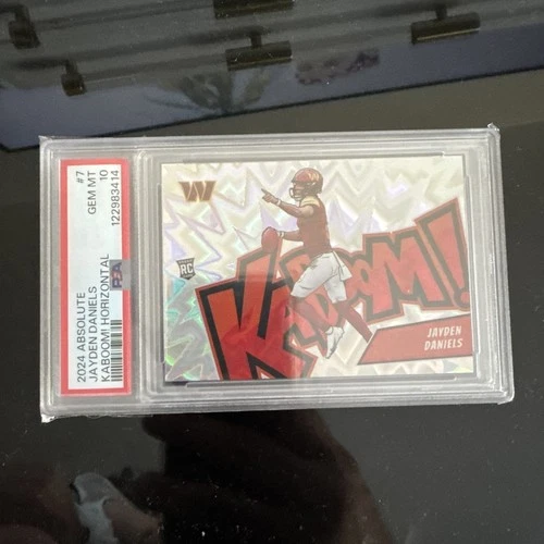 2024 Panini Absolute JAYDEN DANIELS #7 Kaboom! Horizontal Rookie RC PSA 10 Gem