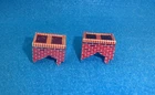 Marx vintage pair of tin chimneys for the Civil War tin mansion building