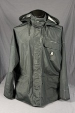 Carhartt Rain Coat Mens Size M Green PVC Waterproof Surrey Hooded Jacket
