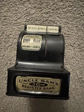 Vintage Uncle Sam’s 3 Coin Bank Cash Register by Durable Toy & Novelty Co. 