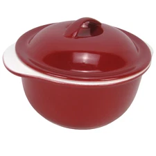 Corning Corelle Coordinates Stoneware Red 1.5 Quart Casserole Dish with Lid EUC