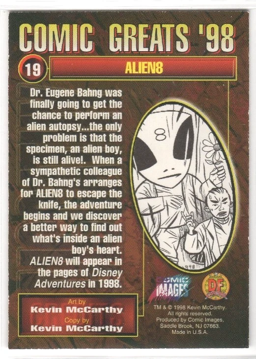1998 Comic Images Comic Greats '98 ALIEN8 card #19 - Image 2 of 2