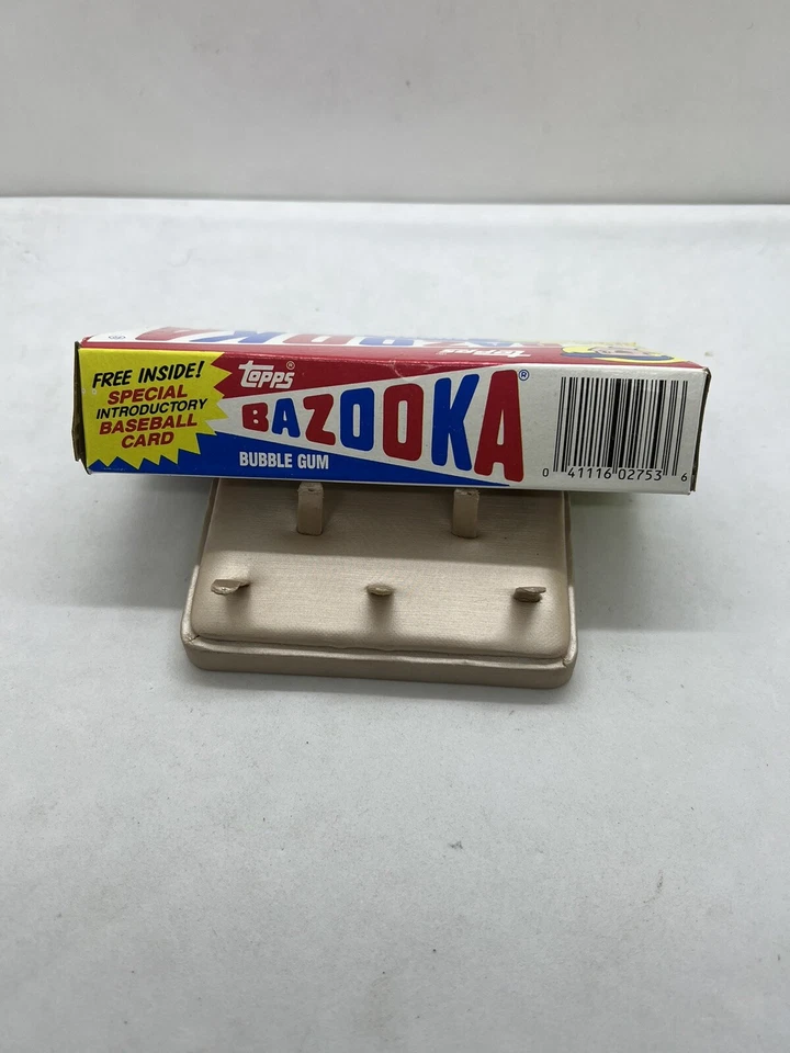 Vintage 1988 Box Topps Bazooka Bubble Gum 3.4oz with Introductory Baseball Card  - Image 4 of 4
