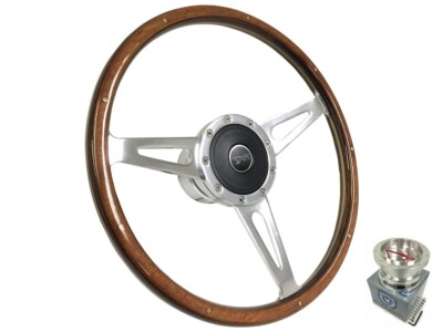 #ad 15quot; Polished Walnut Wood Steering Wheel w Horn For 1968 1973 Mercury Cougar $449.99