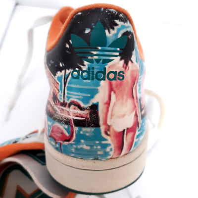 Adidas Halfshells Lo Shoes Miami Citie Mens Sz 13 White/Multi