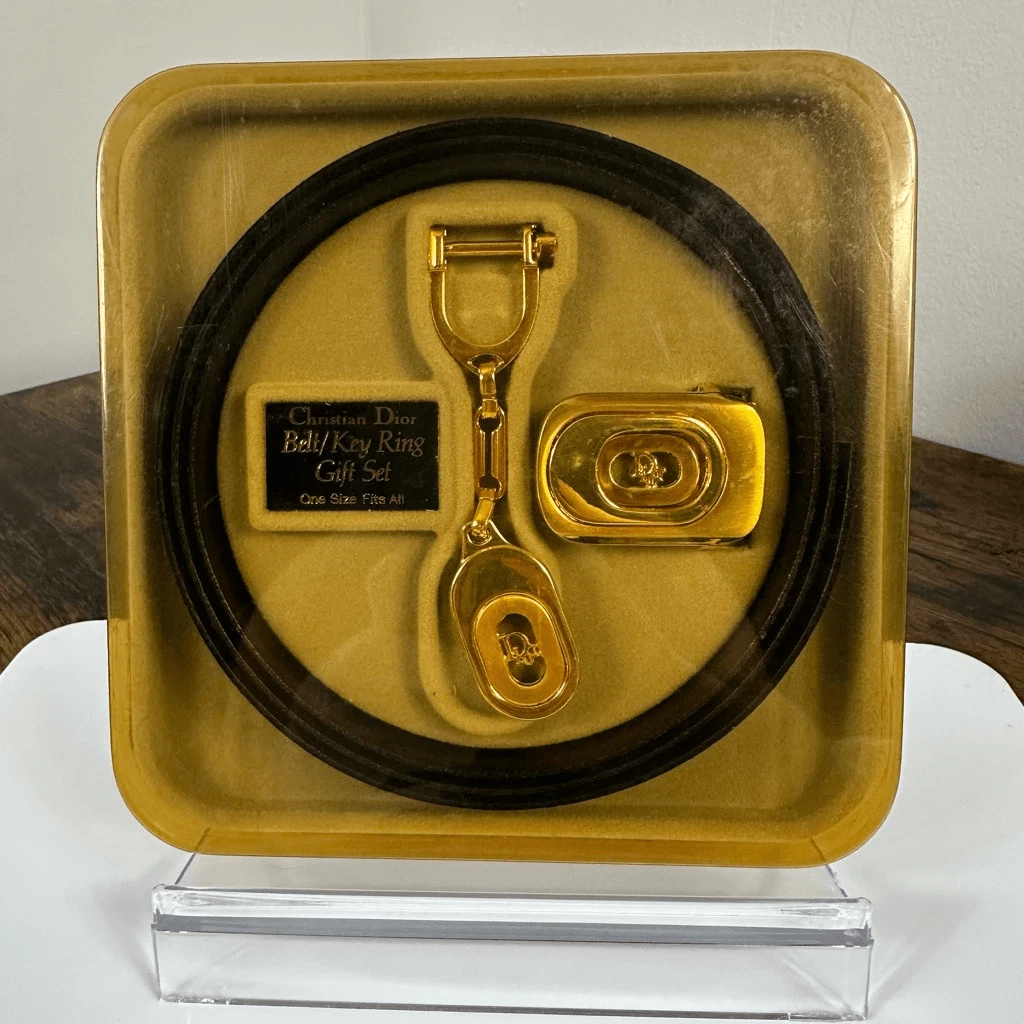 Ceinture homme trotteur vintage Dior taille 40 44 coupe à la taille jamais utilisée