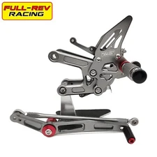 FULL-REV For YAMAHA YZF-R6 R6 2017-2021 Adjustable Rearset Foot Pegs Footrests