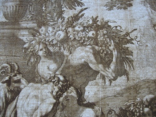 Michel Dorigny: Faun & Bacchantin 1640 / Faun & Bacchante Print Etching - Picture 6 of 6