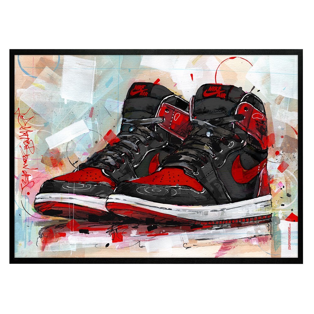 Nike air Jordan 1 Banned bred poster (50x70cm / 19.68×27.56 inch