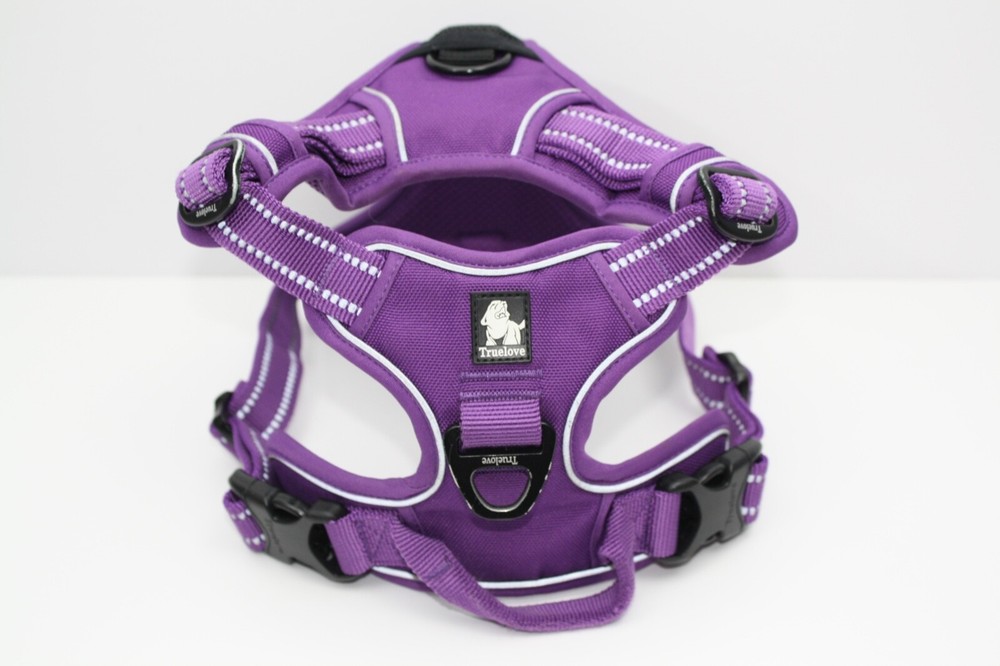 Dog Harness Truelove No Pull Adjustable, Purple - Size Med.
