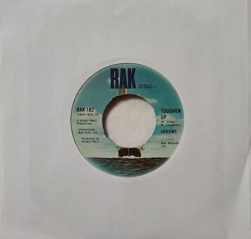Arrows-Toughen Up/Diesel Locomotive Dancer Vinyl 7" Single.1974 RAK 182.