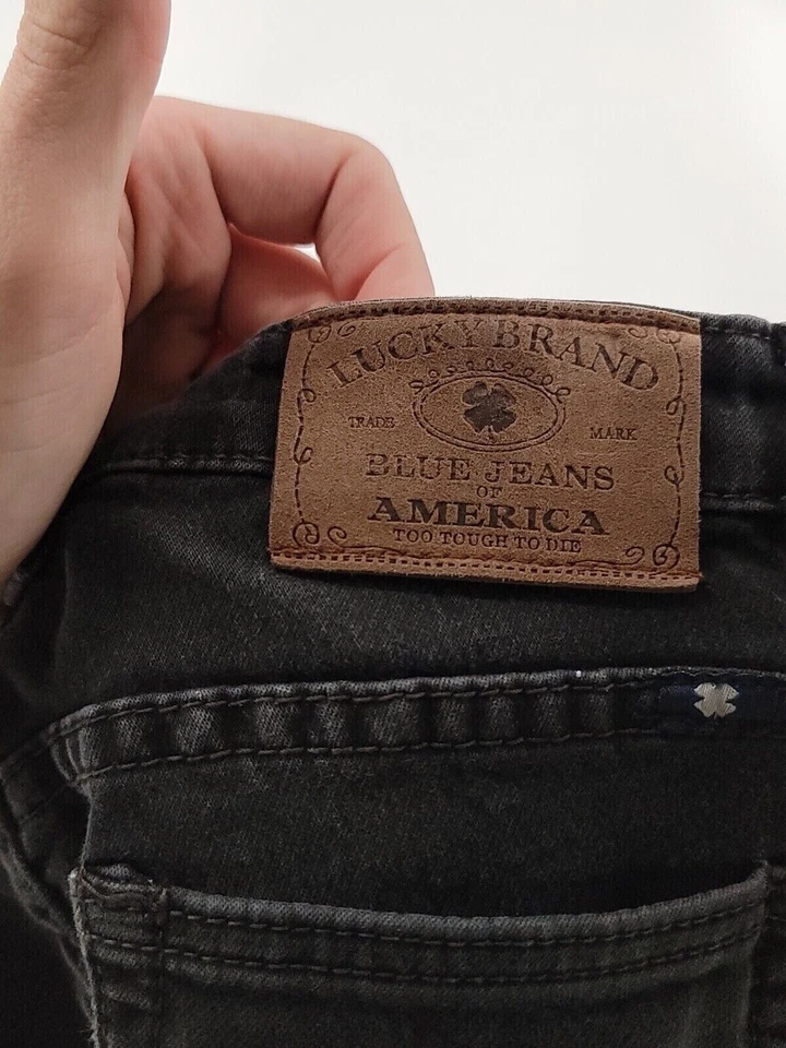 Lucky Brand Jeans Youth Boys Size 14 Billy Straight Black Cotton Blend - Image 3 of 4