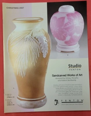 Christmas 2007 Fenton Glass Catalog Supplement fold-out. Nativity, Halloween