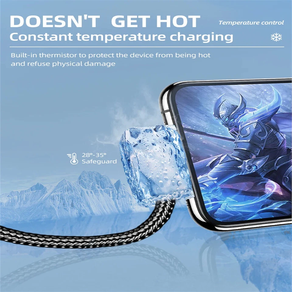 3-Pack 90 Degree 60W USB-C to USB-C PD Fast Charger Cable For Samsung iPhone 15 - Image 3 of 4