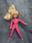 Vintage 1995 Barbie Gymnast Articulated Stacie Doll W/ Orig. Earrings & Leotard
