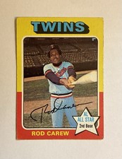 1975 Topps Rod Carew AL All Star 2nd Base #600 Minnesota Twins Vintage Baseball