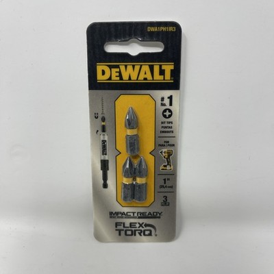 FlexTorq PH1 Phillips Impact Driver Bits, 1/4 x 1 In, 3-Pk. - DWAF1PH1IR3