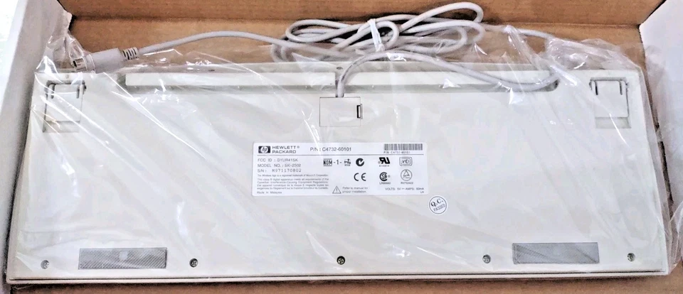 BLEMISHED VINTAGE HP HEWLETT PACKARD PS2 WINDOWS KEYBOARD MODEL SK-2502 RM0-KBRK - Image 4 of 4