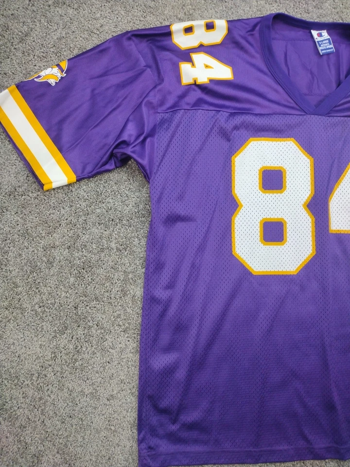 Vintage y2k 80s-90s randy moss nfl football jersey on champion tag #84 XL - Image 3 of 4