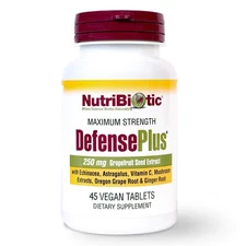 NutriBiotic – DefensePlus, 45 Tablets | 11 in 1 Immune Support with Vitamin C,