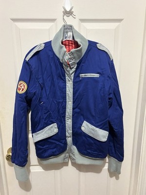 Zumba Crew Blue Winter Bomber Jacket Size Small