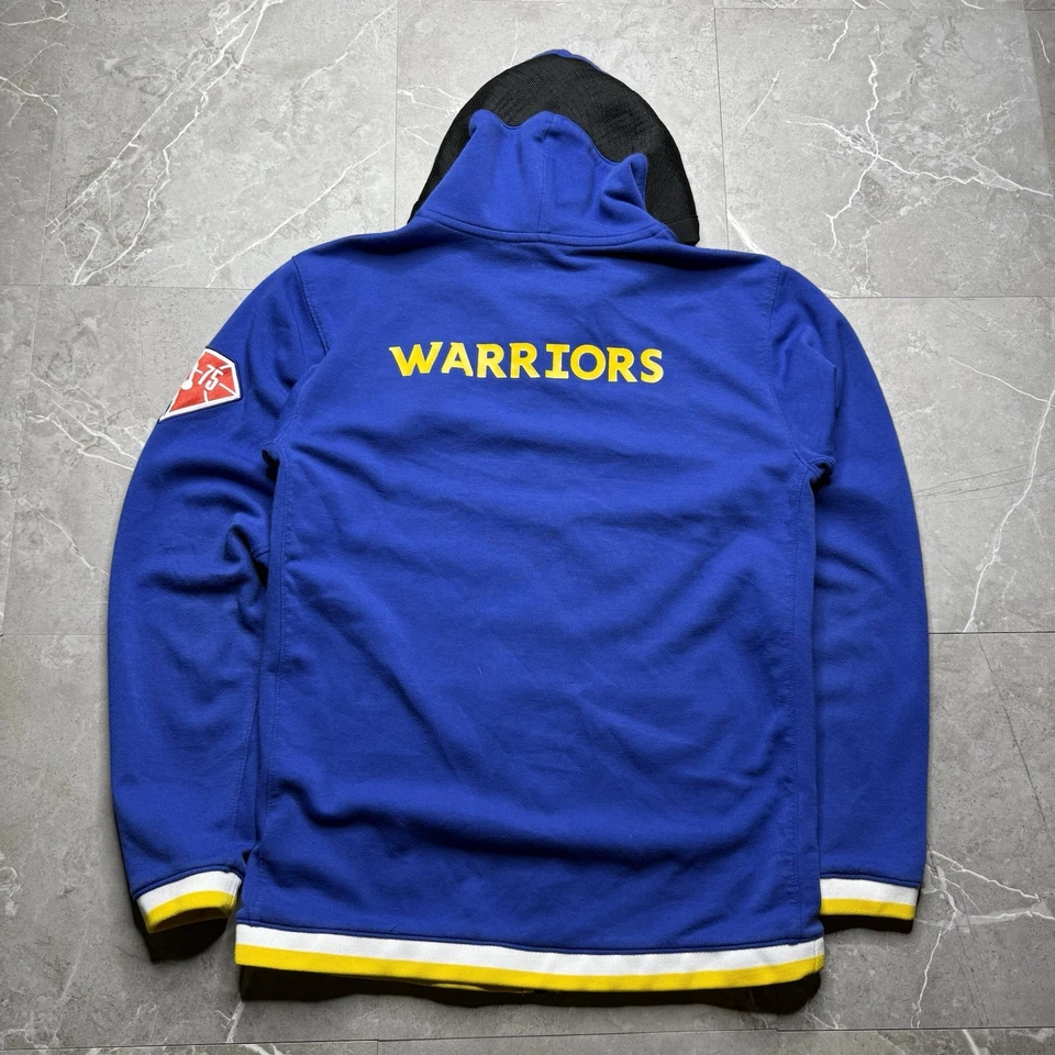 Nike Golden State Warriors NBA Hoodie Zip-Up Jacket Youth Large Sz 14-16 Warm Up - Image 3 of 4