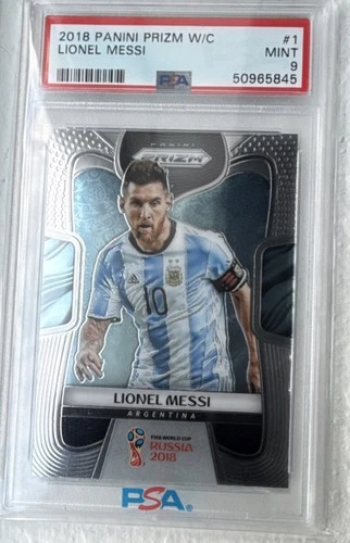 2018 Panini Prizm World Cup Lionel Messi #1 PSA 9 Base Set Soccer Argentina