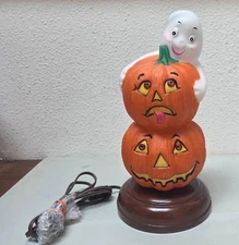 Vintage Merck Family Old World Christmas Sweet & Sour Ghost & Pumpkin Light