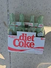 Vintage Diet Coke Green Glass Soda Bottle 16oz Collectible 8 Pack