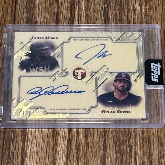 2025 Topps Pristine  SUPERFRACTOR  ON CARD Auto James Wood Dylan Crews RC 1/1🔥