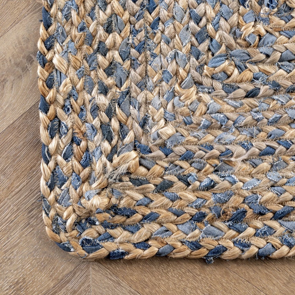 Eliz Striped 2x12 Jute Runner Rug for Dining Room Rug Neutral Rug Living Room... - Image 4 of 4