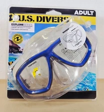 U.S. Divers Explore Series Adult Mango Mask Swim Goggles Blue NIP