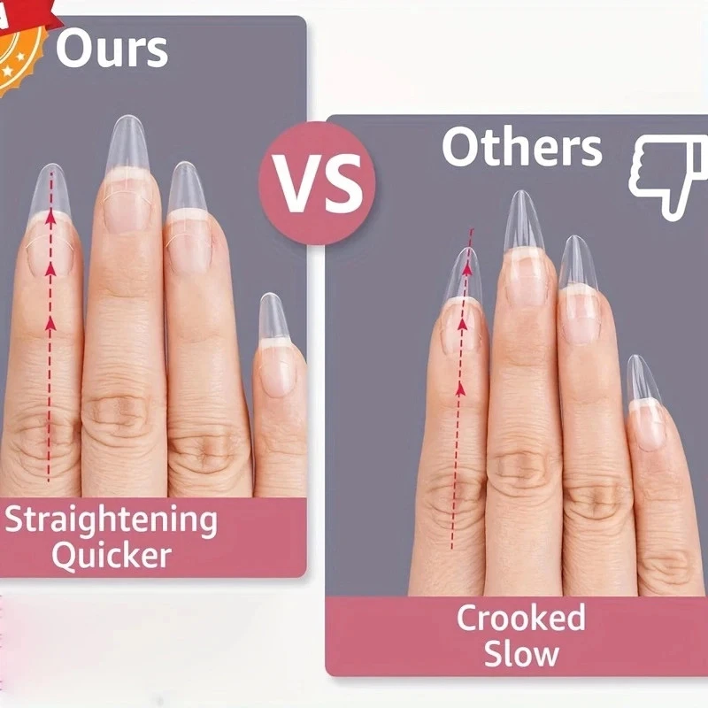 Medium Oval Nail Tip 320 Pieces Soft Gel X Nail Tip Oval Round Matte Transparent - Image 2 of 4