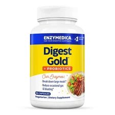 Enzymedica Digest Gold + Probiotics 2-in-1 Digestive Enzymes Gut Support 90 Caps