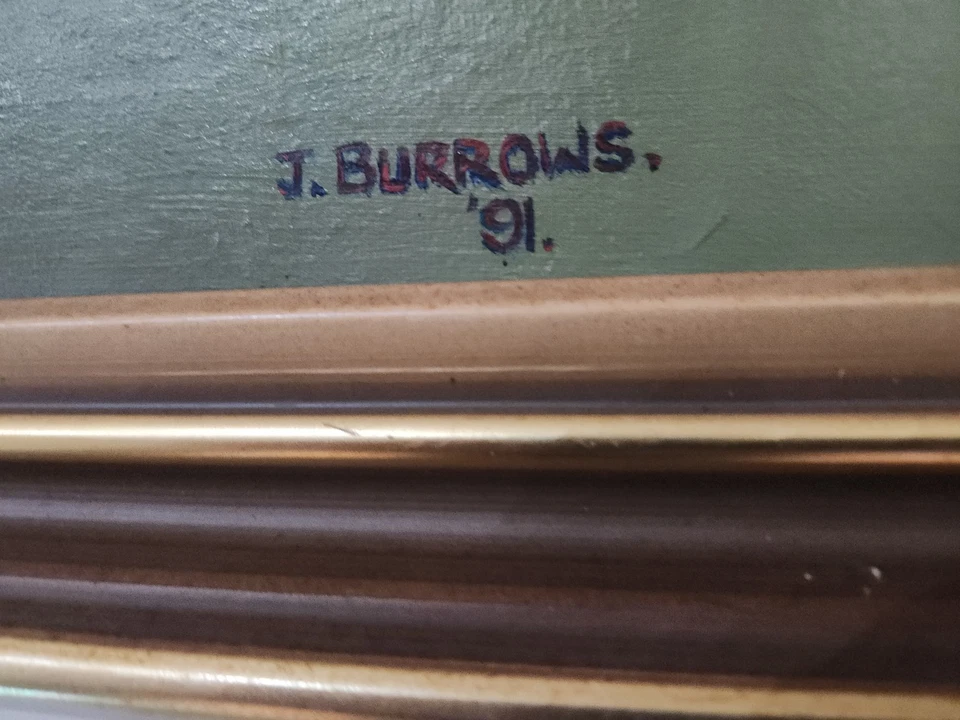 J Burrows Rose Oil Painting 91 - image 4 of 4