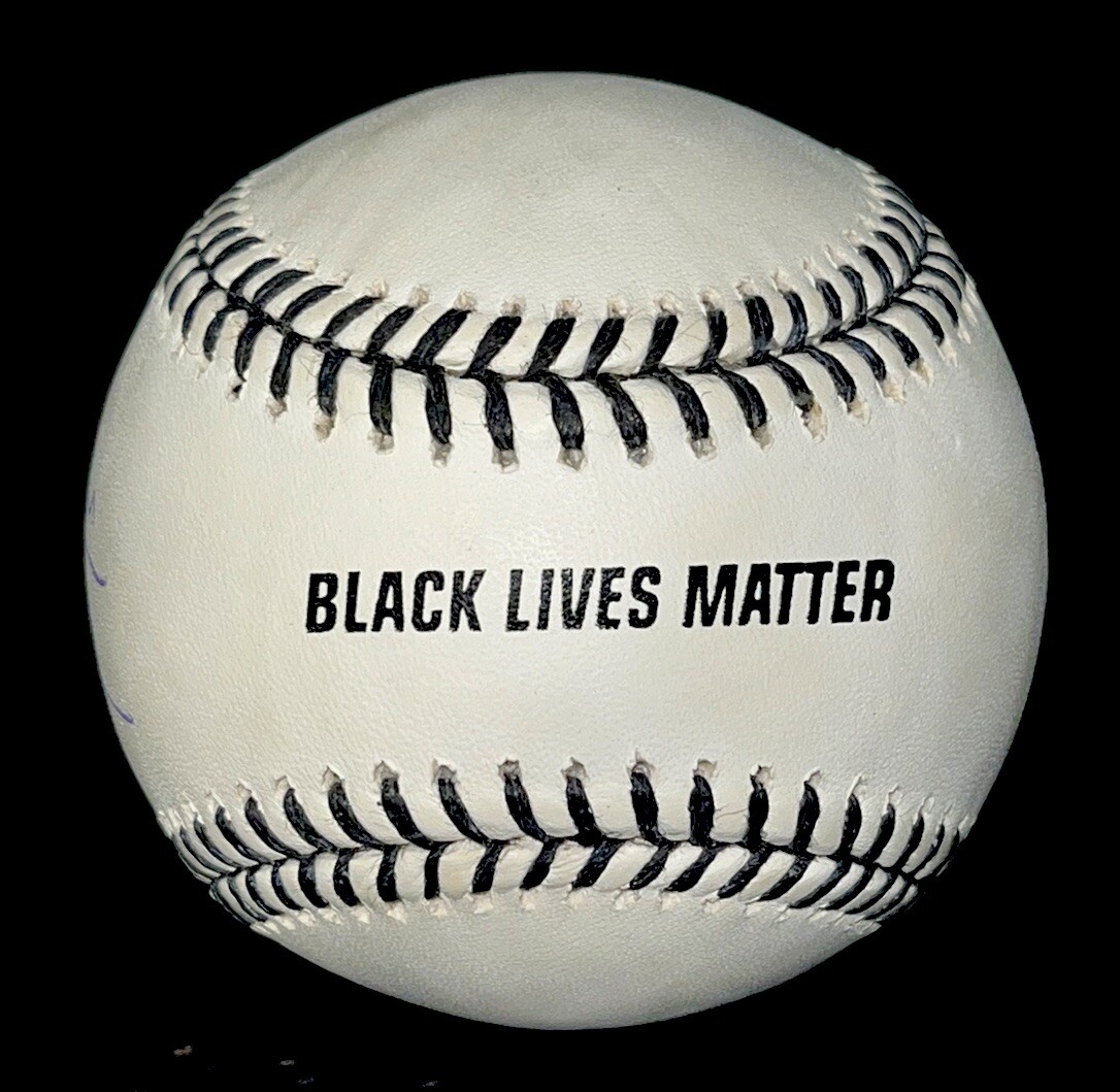Freddie Freeman Signed Black Lives Matter Rawlings Logo Baseball