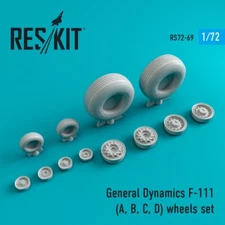 1/72 Reskit RS72-0069 F-111 (A, B, C. D) Wheels Set